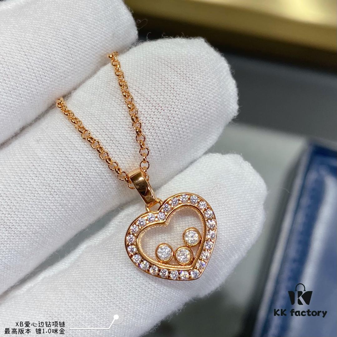 6930071e12f62673a6fab39f Chopard-inspired Heart Diamond-edge Necklace, In Stock, My Love Hidden in Heart 💓 Yet Revealed in Color 🌈🔥 High-quality K-gold Craftsmanship, Best Value Online ‼️ Bestseller, Colors Available, Excellent 👍, Adorned with Sparkling Zirconias Mimicking K-gold, Fashionable and Elegant ✨✨✨
