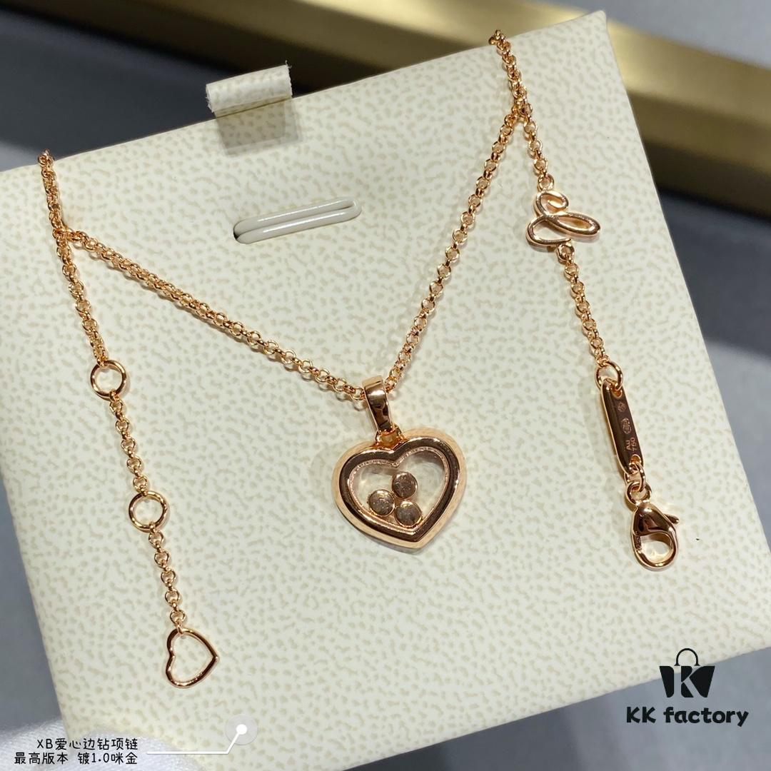 6930072012f62673a6fab3a1 Chopard-inspired Heart Diamond-edge Necklace, In Stock, My Love Hidden in Heart 💓 Yet Revealed in Color 🌈🔥 High-quality K-gold Craftsmanship, Best Value Online ‼️ Bestseller, Colors Available, Excellent 👍, Adorned with Sparkling Zirconias Mimicking K-gold, Fashionable and Elegant ✨✨✨