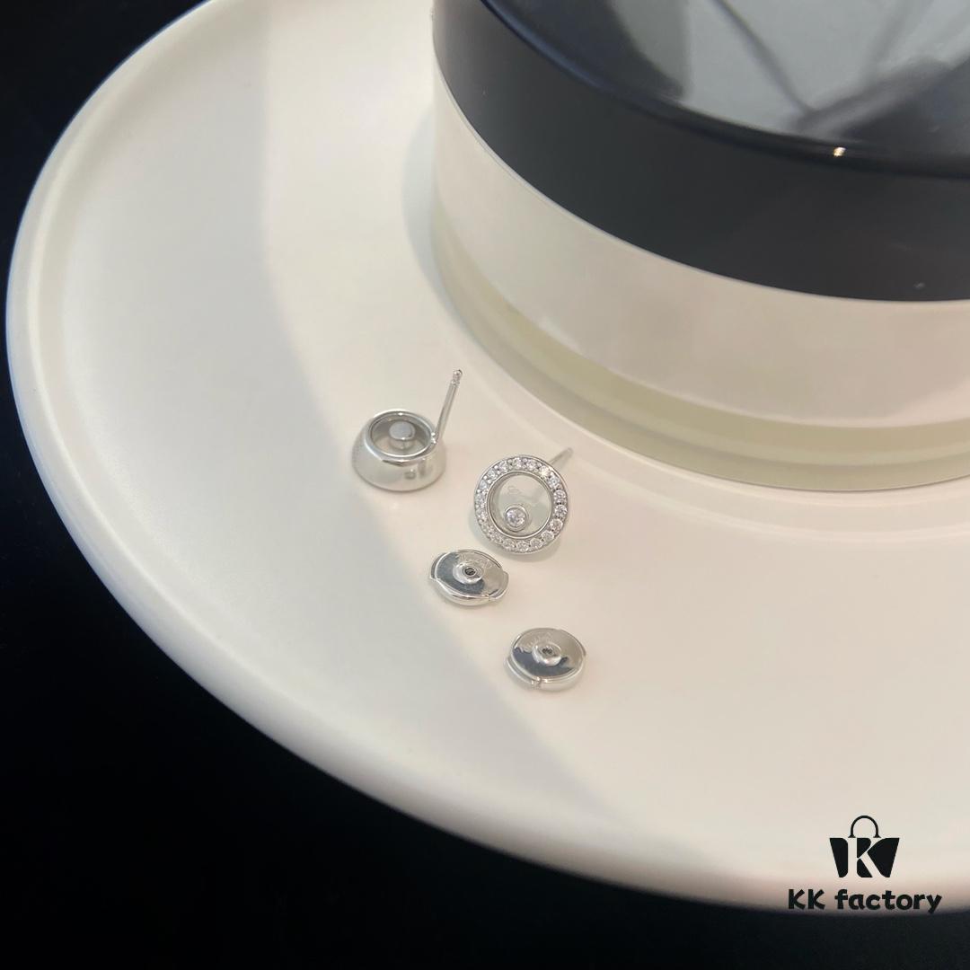 Chopard Happy Series Earrings, Dancing Diamond Collection