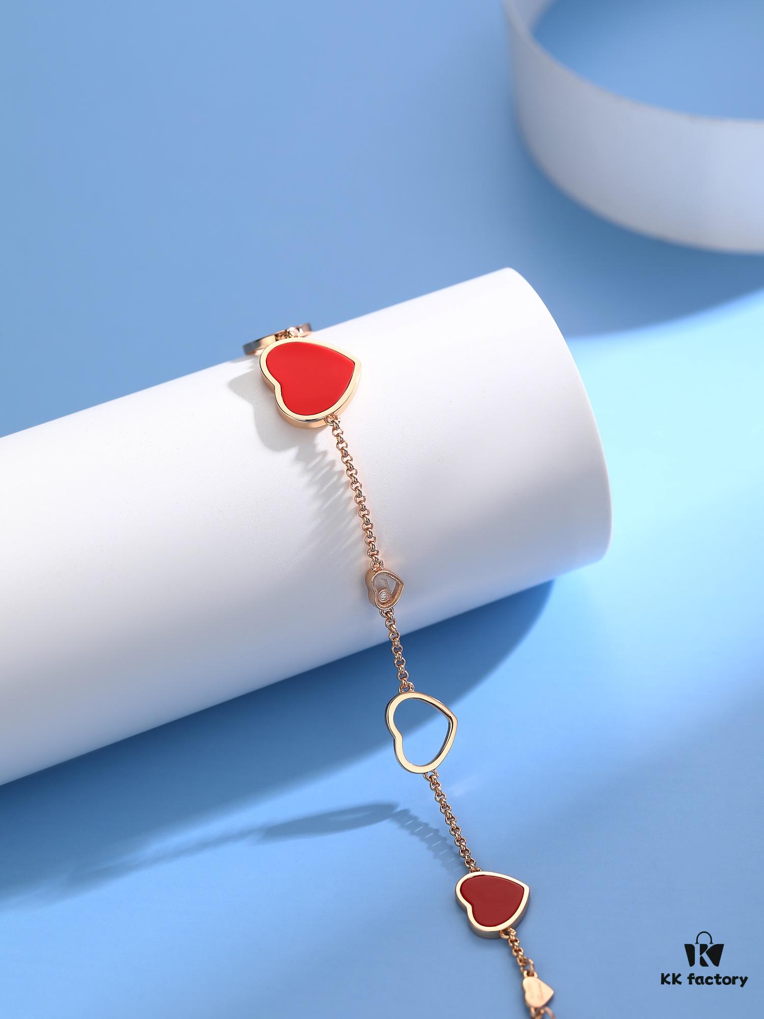 6930075112f62673a6fab3fd Chopard-style Heart Bracelet with Symbolic Design - Interconnected Hearts