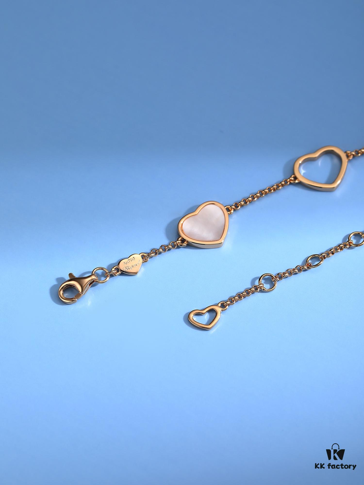 6930075212f62673a6fab3fe Chopard-style Heart Bracelet with Symbolic Design - Interconnected Hearts