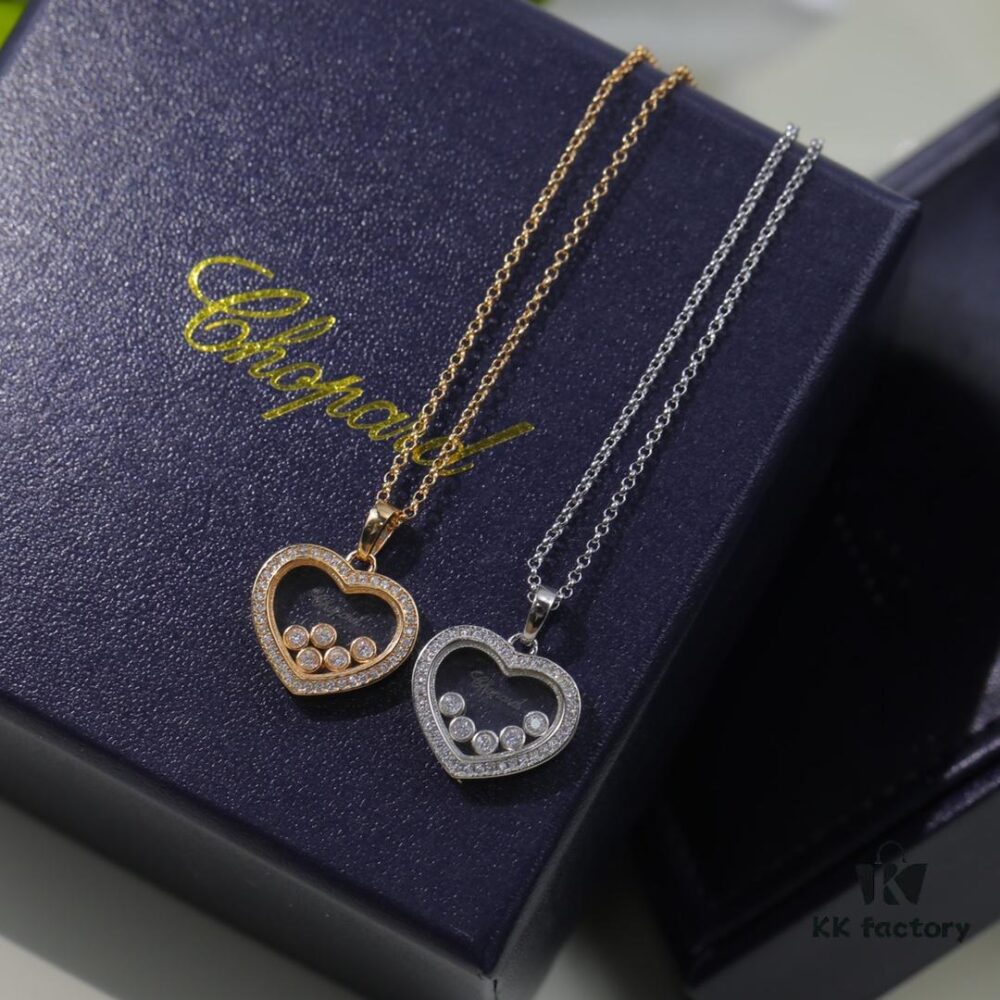 6930075a12f62673a6fab40c Chopard Necklace - Lucky Chopard with Iconic Moving Diamonds, 18K Rose Gold Plated, Adjustable Length