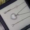 Chopard Necklace - Lucky Chopard with Iconic Moving Diamonds, 18K Rose Gold Plated, Adjustable Length