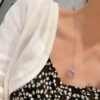 Chopard Necklace - Lucky Chopard with Iconic Moving Diamonds, 18K Rose Gold Plated, Adjustable Length