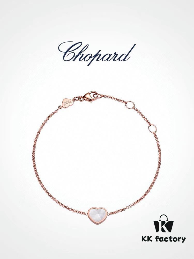 6930076112f62673a6fab418 Chopard Angel Hand Chain - Chopard's Symbol of Luck with Iconic Moving Diamond, 18K Gold Plated, Original Logo and Authentic Tag, Adjustable Length Chopard Heart Bracelet