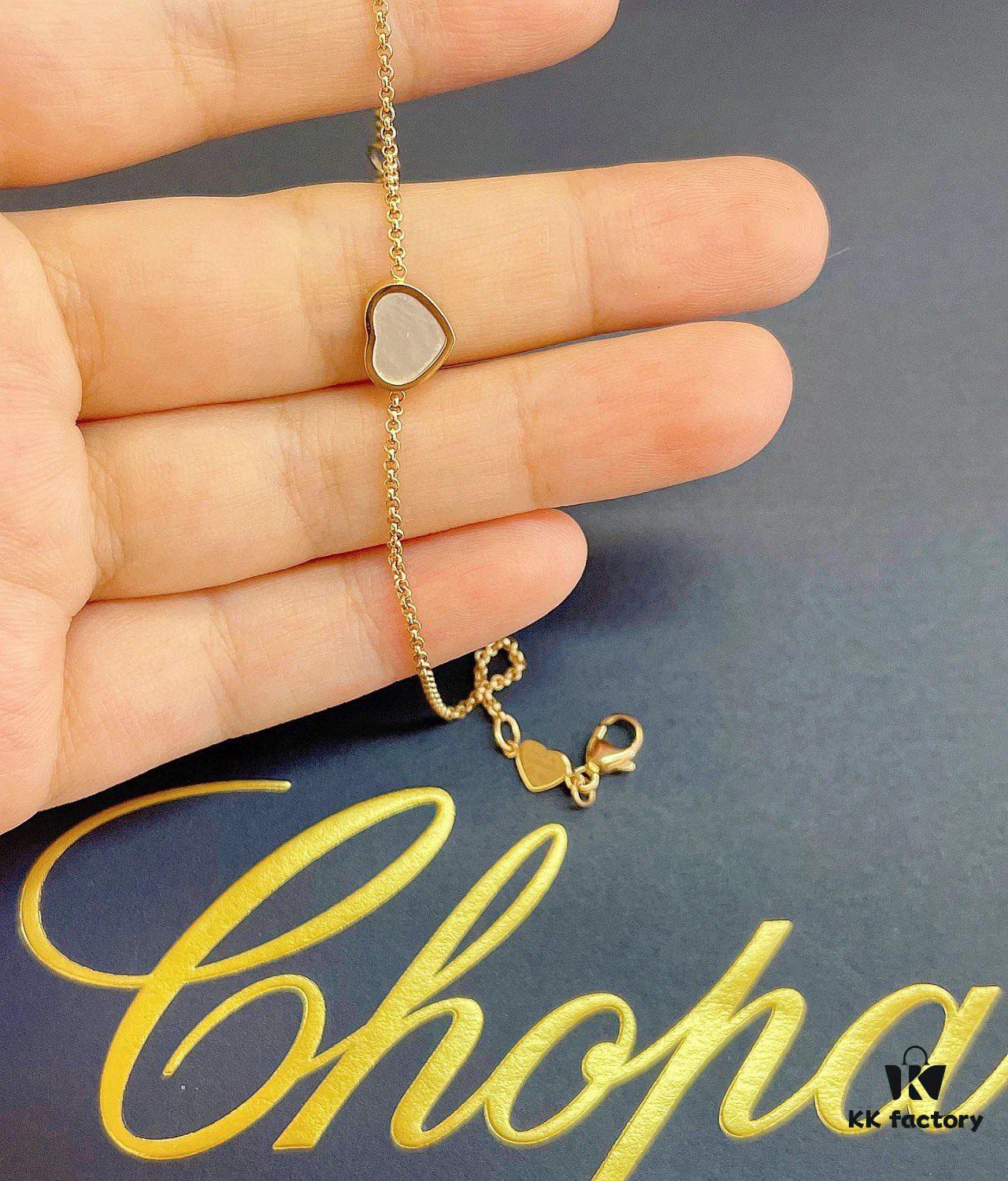 6930076612f62673a6fab421 Chopard Angel Hand Chain - Chopard's Symbol of Luck with Iconic Moving Diamond, 18K Gold Plated, Original Logo and Authentic Tag, Adjustable Length Chopard Heart Bracelet