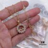 Chopard High-Version Necklace with Floating Diamond in Glass, 18K Rose Gold, Adjustable Chain, Authentic Logo on Glass and Tag