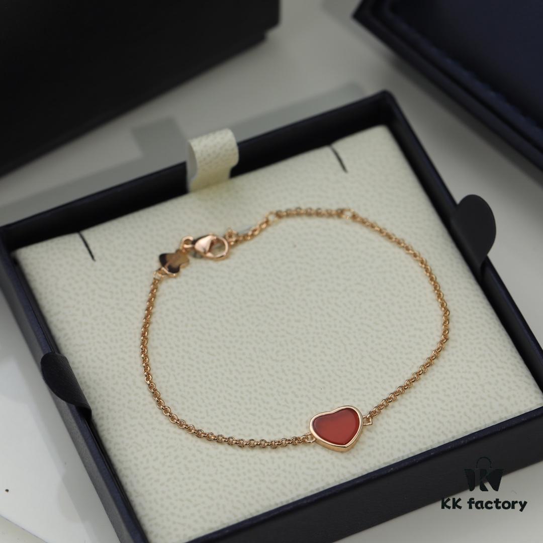 6930076812f62673a6fab426 Chopard Angel Hand Chain - Chopard Lucky Symbol with Iconic Moving Diamond, 18K Gold Plated, Original Logo and Authentic Tag, Adjustable Length Chopard Heart Bracelet 53581075