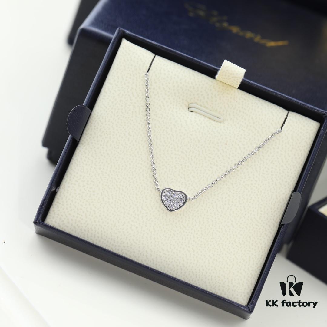 6930076b12f62673a6fab42a Chopard Necklace: Lucky Chopard with Iconic Moving Diamonds, 18K Gold Plated, Adjustable Chain with Original Logo and Brand Tag