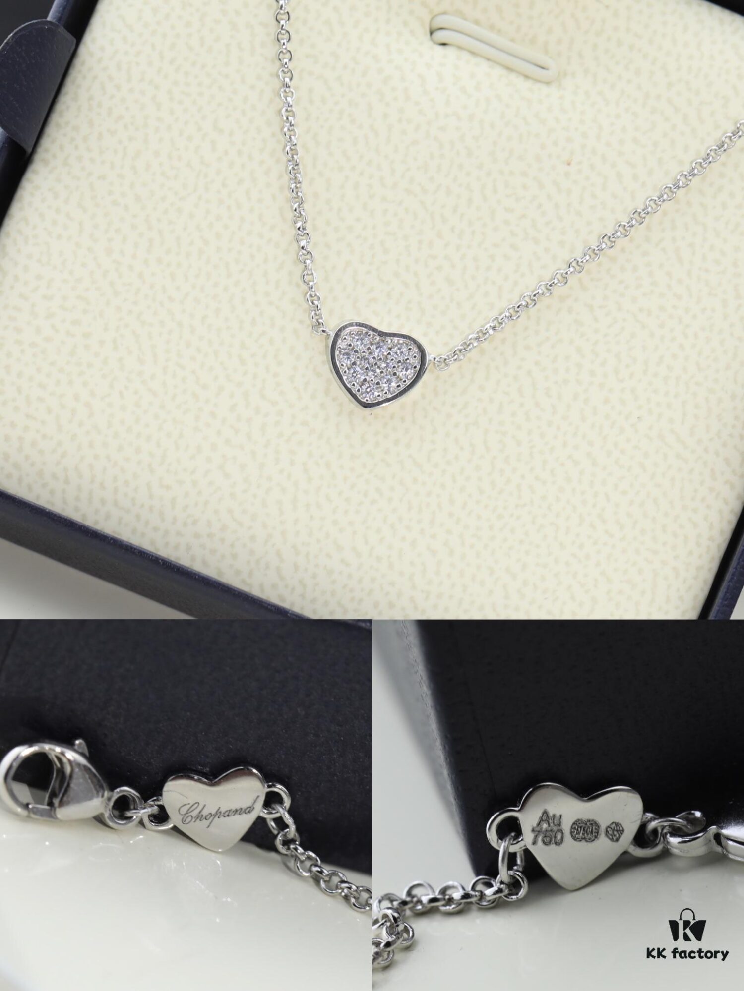 6930077212f62673a6fab439 Chopard Necklace: Lucky Chopard with Iconic Moving Diamonds, 18K Gold Plated, Adjustable Chain with Original Logo and Brand Tag