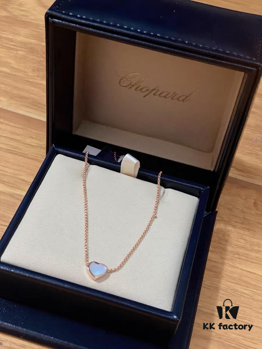 6930077412f62673a6fab43c Chopard Necklace – Chopard Love Pendant with Iconic Dancing Diamonds, 18K Rose Gold Plated, Adjustable Chain, Original Logo and Tag