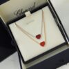 6930077612f62673a6fab43e Chopard Necklace: Lucky Chopard with Iconic Moving Diamonds in Electroplated 18K Rose Gold, Adjustable Heart Pendant with Original Logo and Authentic Tag