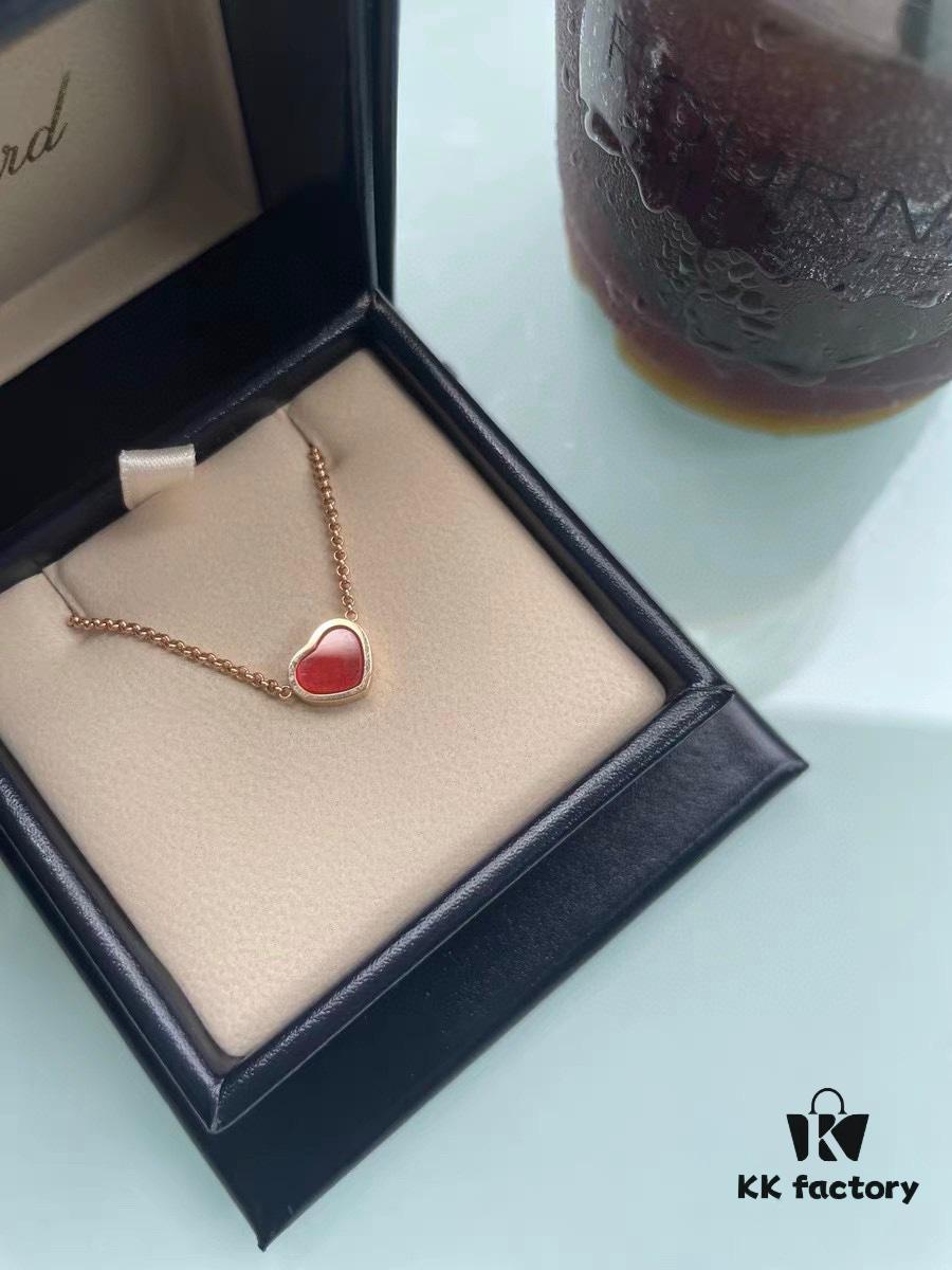 6930077812f62673a6fab442 Chopard Necklace: Lucky Chopard with Iconic Moving Diamonds in Electroplated 18K Rose Gold, Adjustable Heart Pendant with Original Logo and Authentic Tag