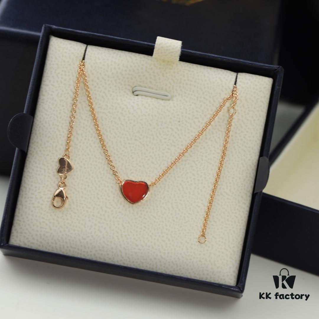 6930077812f62673a6fab443 Chopard Necklace: Lucky Chopard with Iconic Moving Diamonds in Electroplated 18K Rose Gold, Adjustable Heart Pendant with Original Logo and Authentic Tag