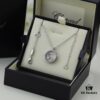 6930077b12f62673a6fab448 Chopard High-Version CNC Craft Necklace with Sun, Moon and Stars, 18K Rose Gold Original Logo, Adjustable Length, Featuring Brand's Iconic Moving Diamond Inside Glass