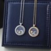 6930077c12f62673a6fab449 Chopard High-Version CNC Craft Necklace with Sun, Moon and Stars, 18K Rose Gold Original Logo, Adjustable Length, Featuring Brand's Iconic Moving Diamond Inside Glass