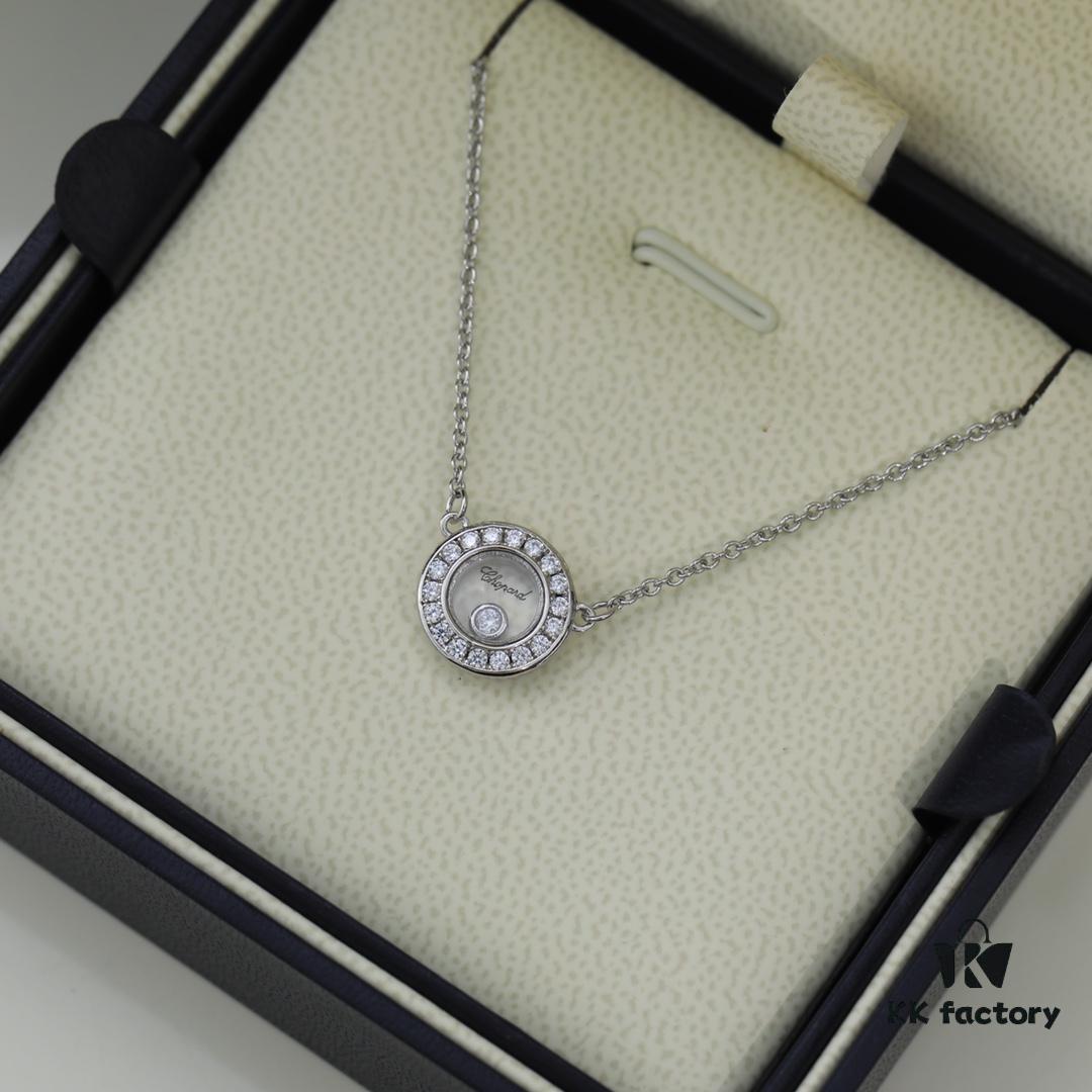 6930078112f62673a6fab453 Chopard Necklace: Luck and the Brand's Iconic Moving Diamonds, 18K Rose Gold, Original Logo, Authentic Tag, Adjustable Length