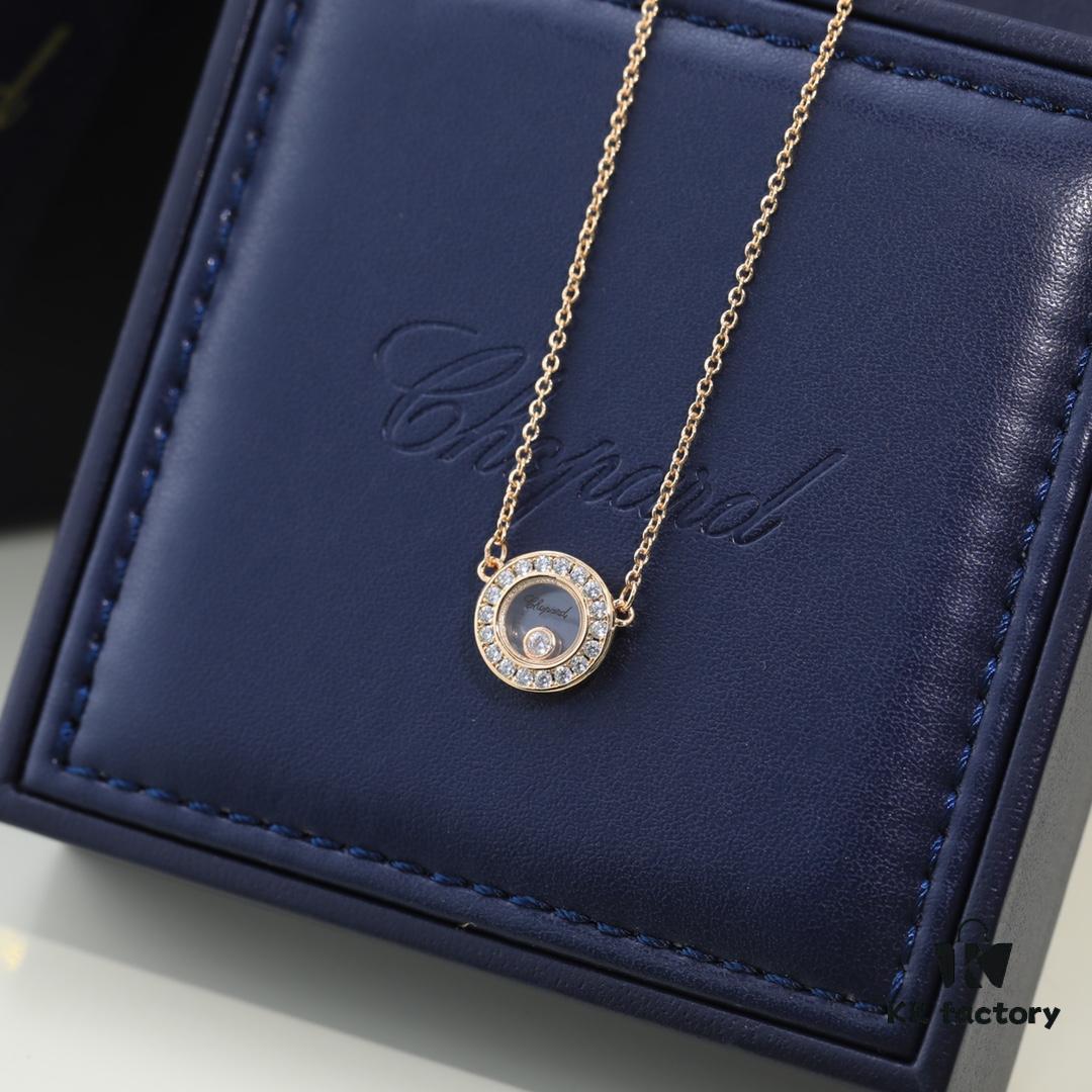 6930078512f62673a6fab45a Chopard Necklace: Luck and the Brand's Iconic Moving Diamonds, 18K Rose Gold, Original Logo, Authentic Tag, Adjustable Length
