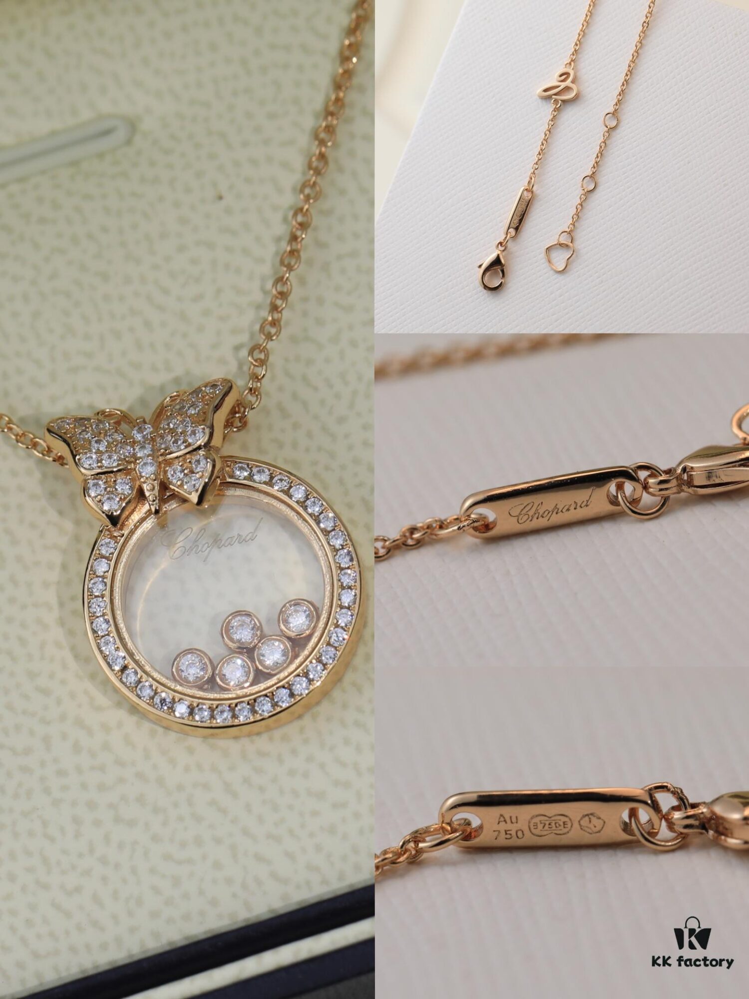 6930078c12f62673a6fab466 Chopard 👼 Chopard Necklace with Lucky and Iconic Moving Diamonds, 18K Rose Gold, Original Logo, Adjustable Chain Length