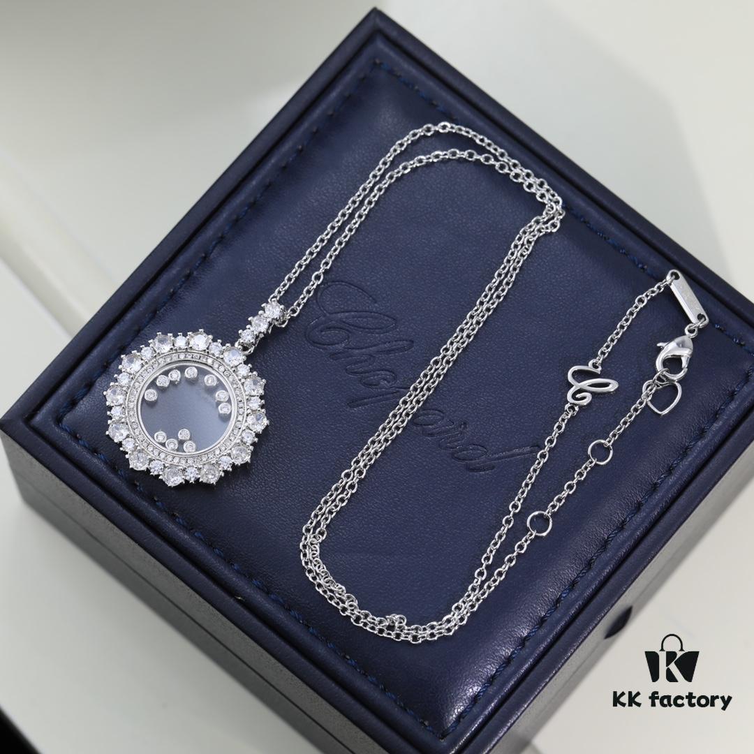 6930079312f62673a6fab472 Chopard Necklace: Chopard's Luck and Iconic Moving Diamond, 18K Rose Gold, Original Logo and Authentic Tag, Adjustable Length, Chopard Heart Necklace