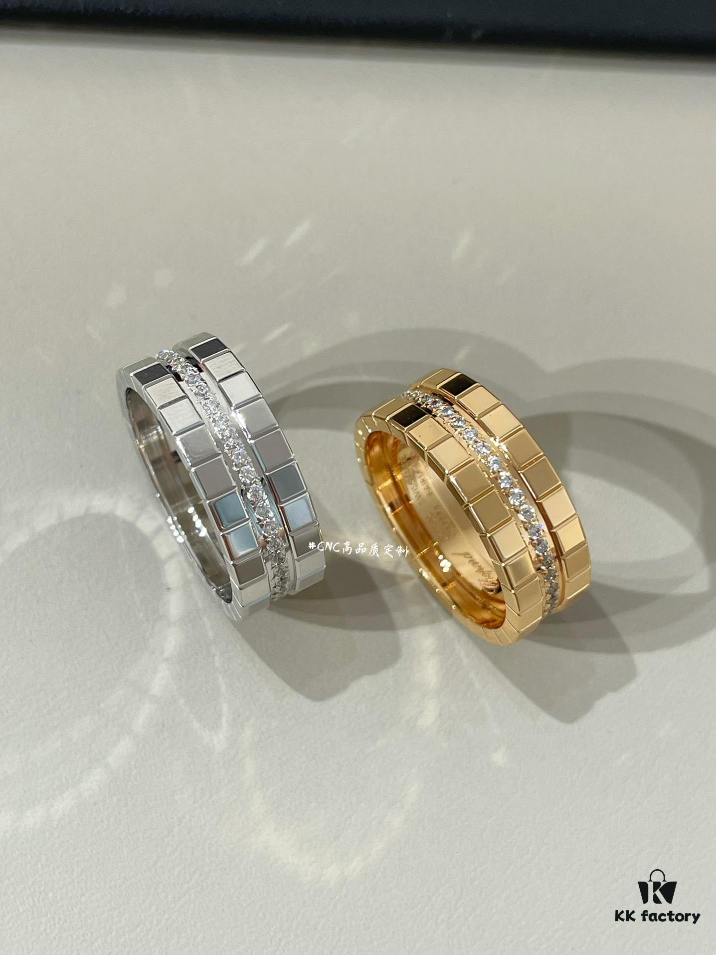 New Arrival, Chopard Ice Cube Series, Celebrity-Inspired Iced Cube Ring 💍 Custom Precision-Carved Wide Version with Diamonds