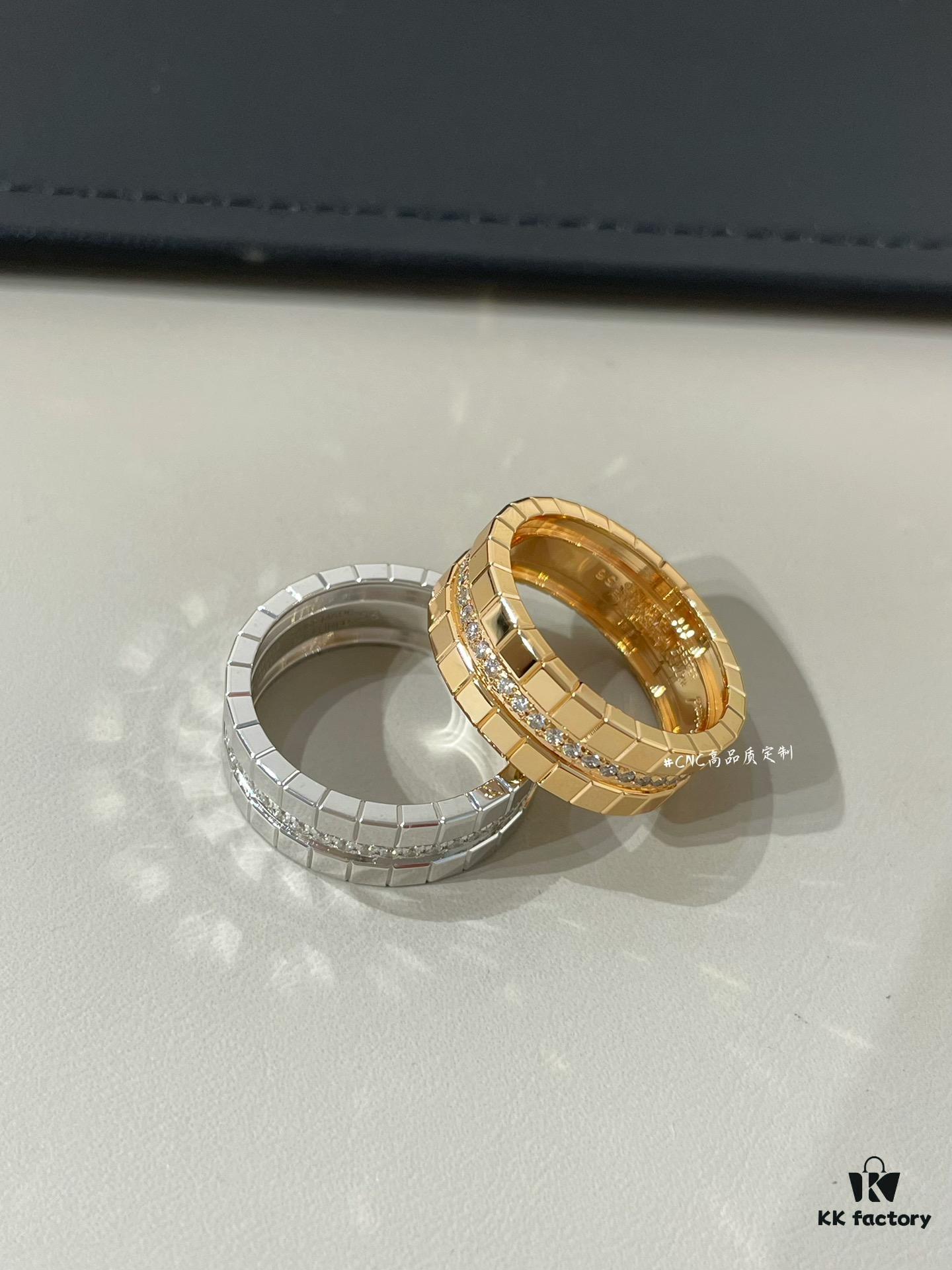 New Arrival, Chopard Ice Cube Series, Celebrity-Inspired Iced Cube Ring 💍 Custom Precision-Carved Wide Version with Diamonds