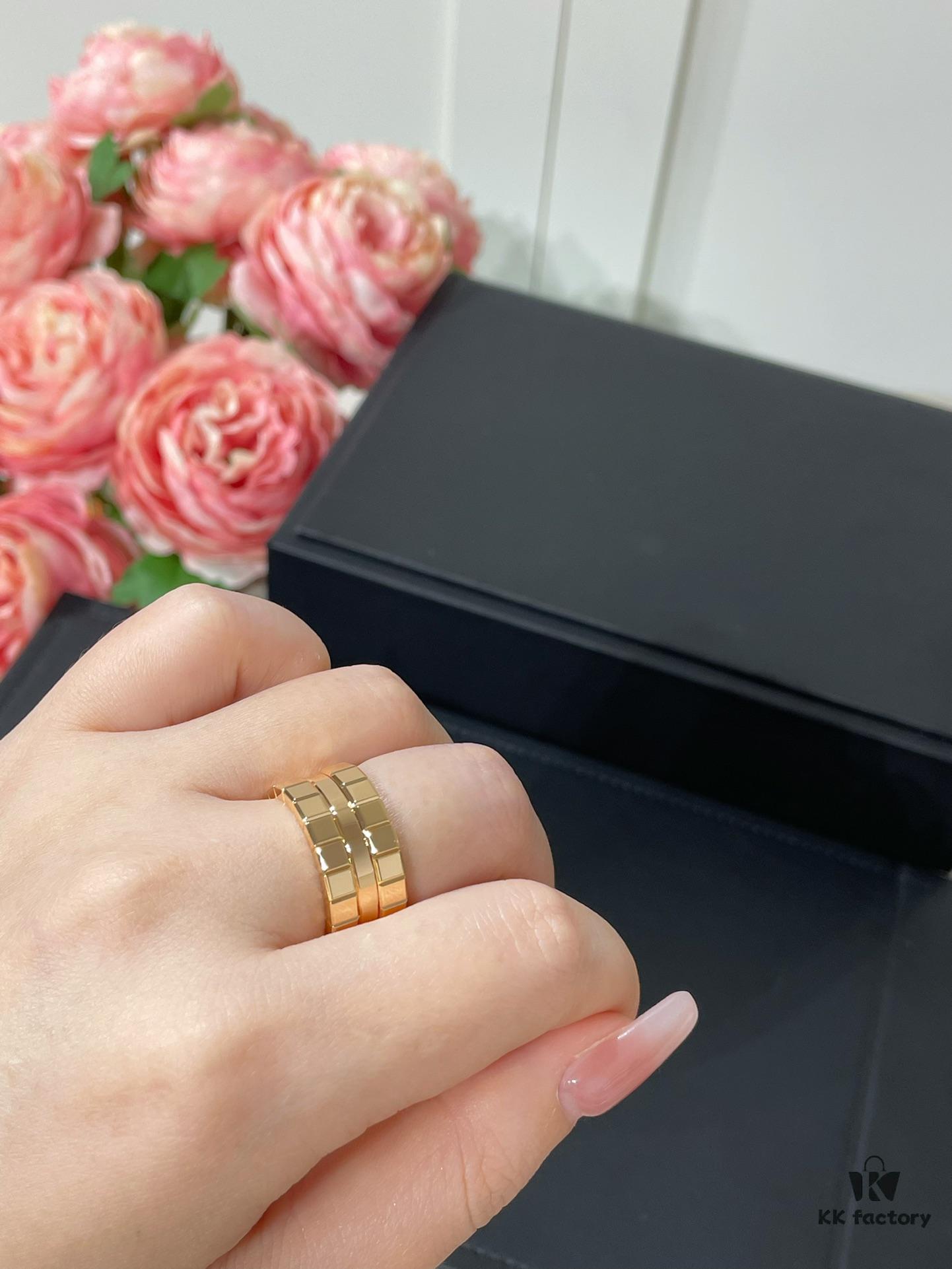 693007a712f62673a6fab490 New Chopard Ice Cube Series, Wide Polished Ice Ring, CNC Precision Carved Version (Same as Zhang Linghe's Style)