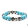 693007be12f62673a6fab4ae Chrome Hearts Turquoise Bracelet with Full Bead Cross Design