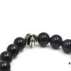 693007c212f62673a6fab4b4 Chrome Hearts Obsidian Bracelet with Cross and Ball Detail