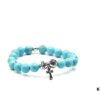 693007c912f62673a6fab4bb Chrome Hearts Turquoise Bracelet with Crossflower Detail