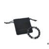 Chrome Hearts Obsidian Bracelet with Double Silver Beads