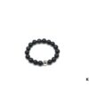 Chrome Hearts Obsidian Bracelet with Single Silver Bead