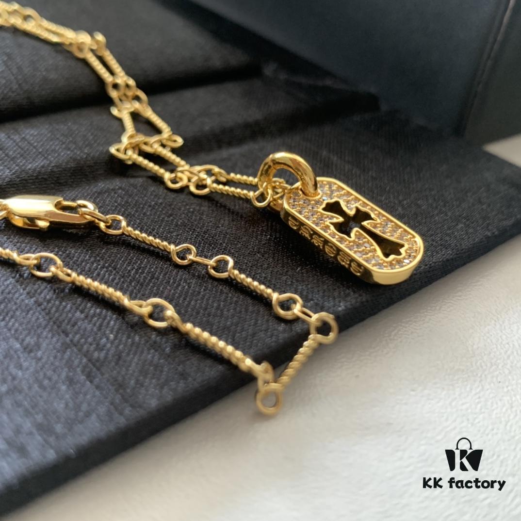 693007e012f62673a6fab4de Kuroki Must-Have Streetwear Item: Fully Diamond-Encrusted Hollow Cross Cube Necklace