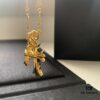 693007f212f62673a6fab4fa Kuroshin Trendy Essential Item: Double Cross Gold Necklace with Diamond and Polished Surfaces, Reversible and Detachable Design