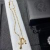 693007f212f62673a6fab4fb Kuroshin Trendy Essential Item: Double Cross Gold Necklace with Diamond and Polished Surfaces, Reversible and Detachable Design