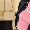 6930080512f62673a6fab516 Kuroki Must-Have for Streetwear Enthusiasts: Colorful Diamond-Paved Brooch Cross Necklace, Pink Diamond Front and Smooth Back, Reversible and Detachable Design