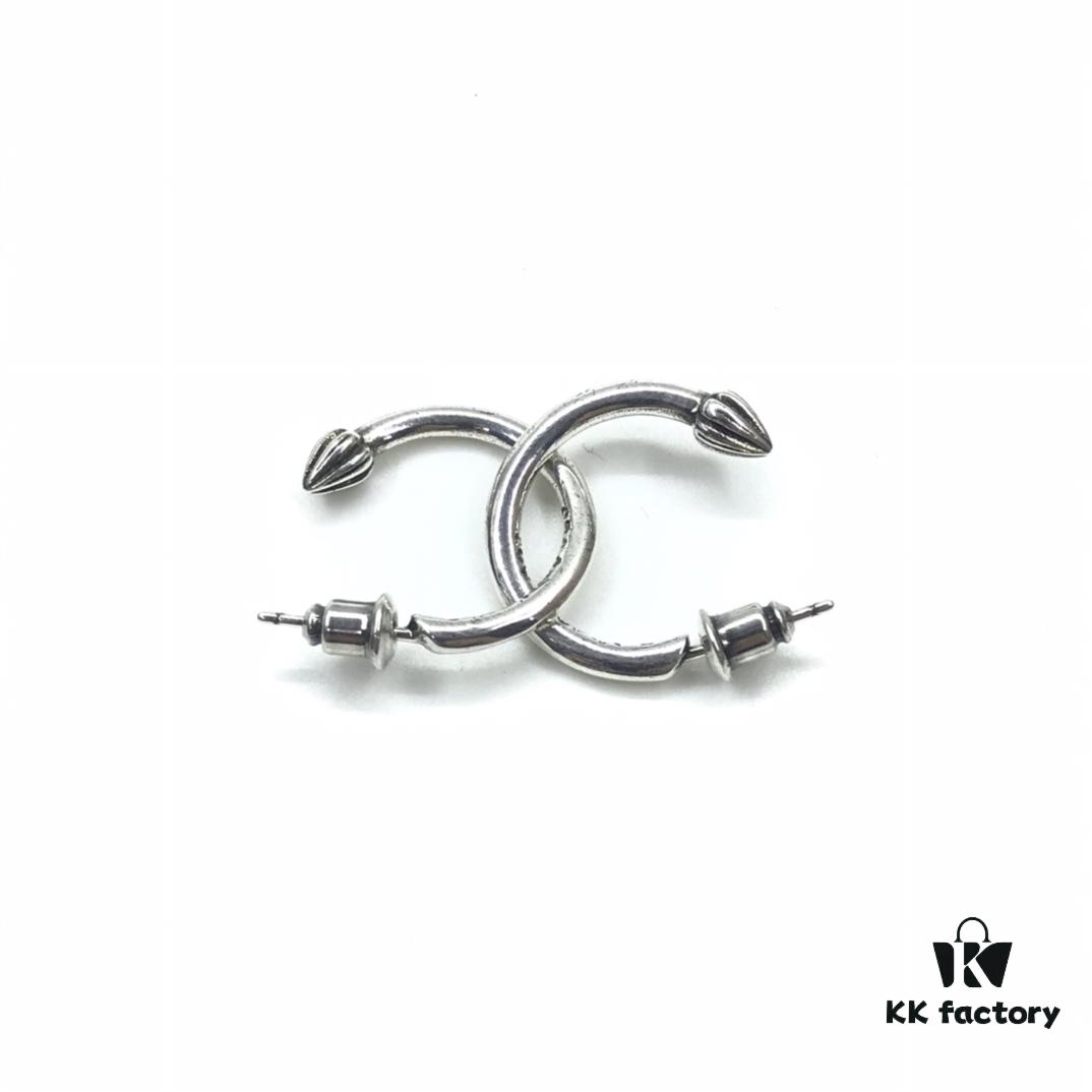 6930080e12f62673a6fab526 Chrome Hearts ❤️ New Cross Stud Earrings, C-Shaped Cross Flower Studs, Cross Flower Earrings, C-Shaped Bud Earrings