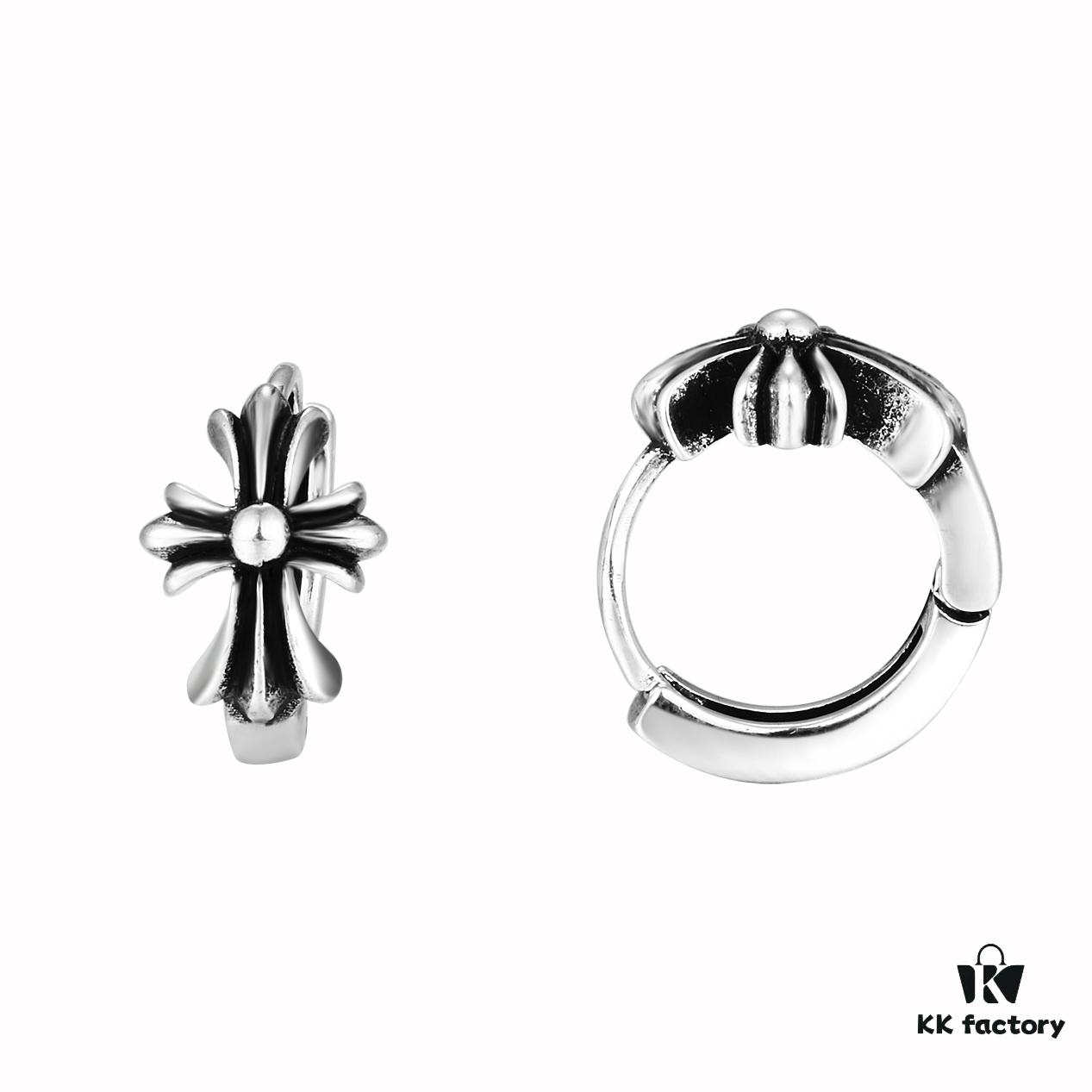 6930081612f62673a6fab53c Chrome Hearts 💛 Cross Earrings