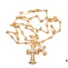 6930081f12f62673a6fab54a Chrome Hearts 22K Gold-Plated Double Cross Necklace