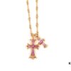 6930082312f62673a6fab550 Chrome Hearts 22K Gold Plated Red Diamond Double Cross Necklace