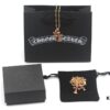 6930082712f62673a6fab556 Chrome Hearts 22K Gold Plated Red Diamond Double Cross Necklace