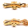 6930082812f62673a6fab55a Chrome Hearts 22K Gold Plated Red Diamond Double Cross Necklace