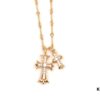 6930083b12f62673a6fab575 Chrome Hearts 22K Gold-Plated Double Cross Necklace