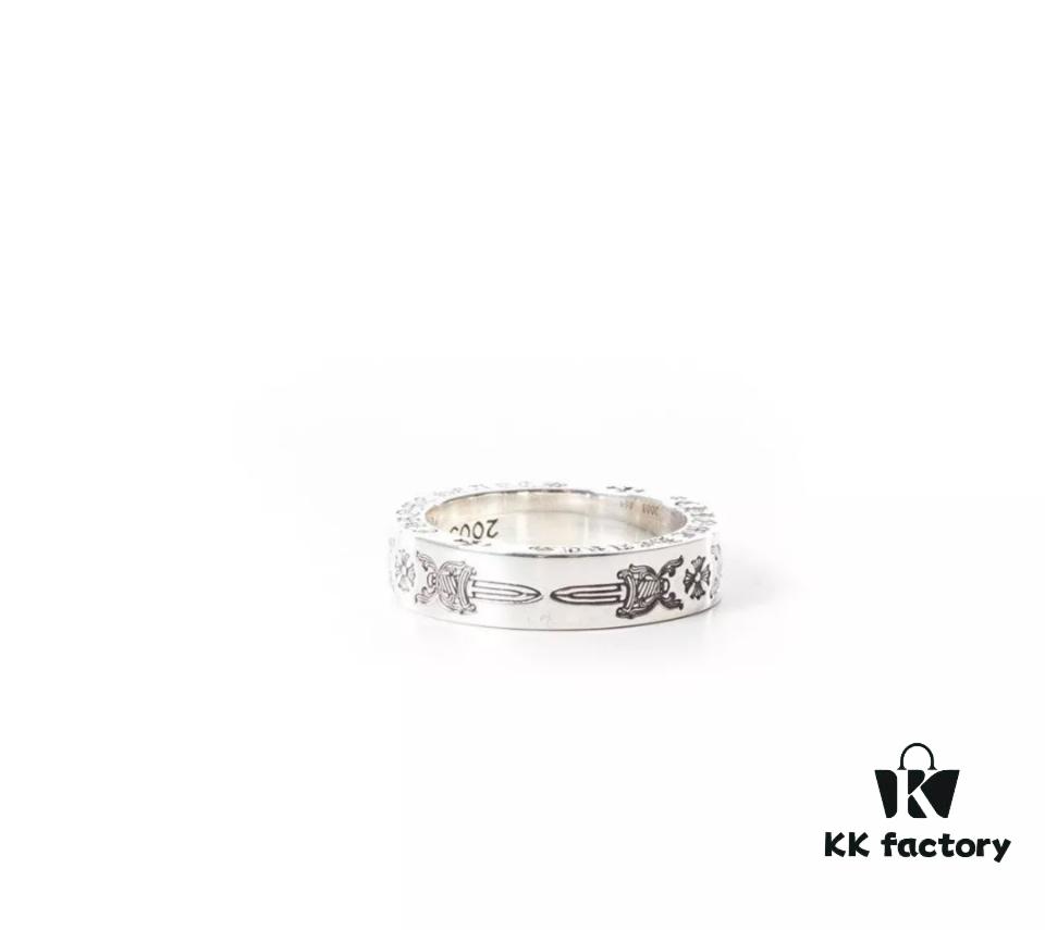 Chrome Hearts 6mm Double Sword Ring