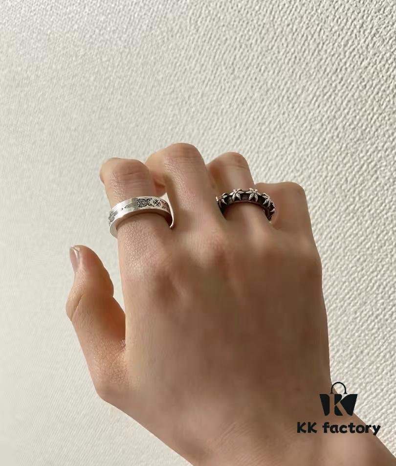 Chrome Hearts 6mm Double Sword Ring