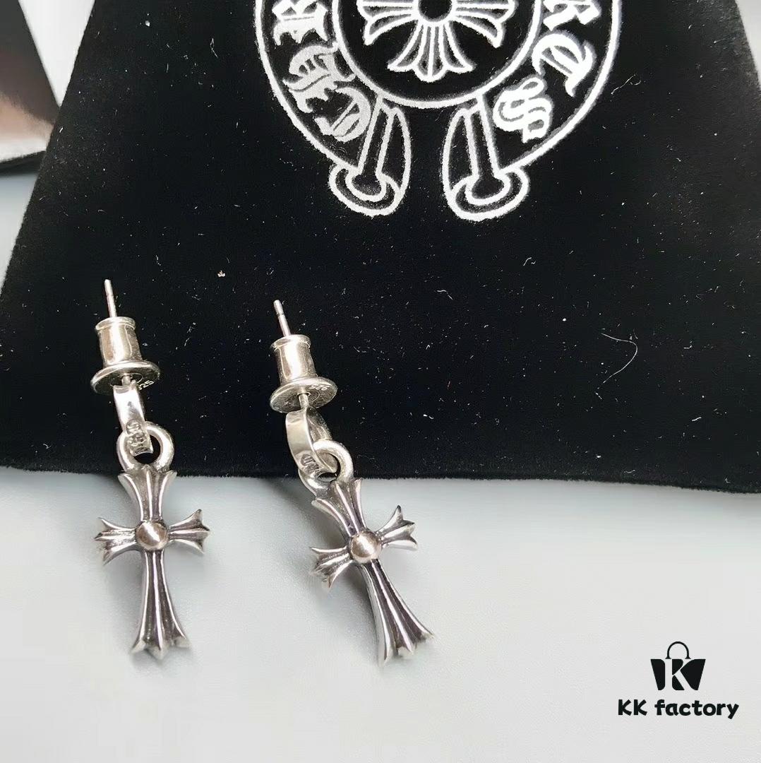 6930089812f62673a6fab636 Chrome Hearts Cross Earrings, Classic Style, S925 Sterling Silver