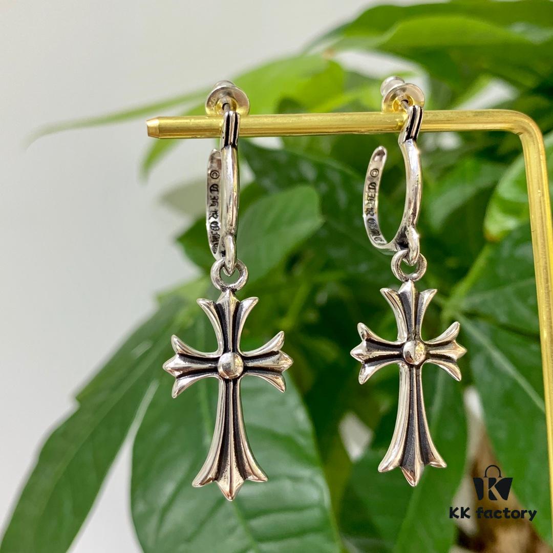 6930089c12f62673a6fab640 Luo Xin Cross Earrings! The Hottest Style Among Today's Internet Celebrities! S925 Sterling Silver with Full Original Packaging
