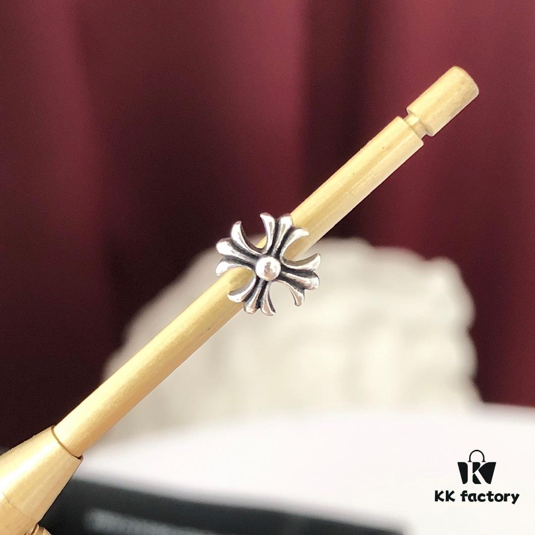 693008a512f62673a6fab650 S925 Pure Silver! Counter Ear Studs! Chrome Hearts Style, Casual and Individual, Perfect for Everyday Wear