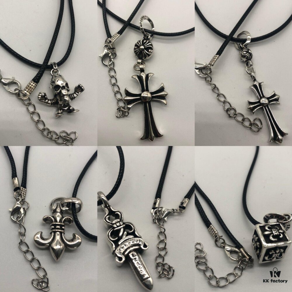 693008bd12f62673a6fab67d Chrome Hearts Leather Rope Chain