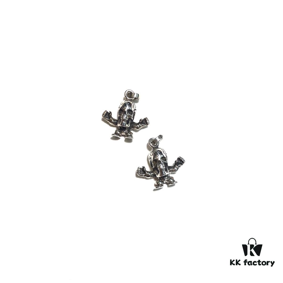693008c112f62673a6fab686 Chrome Hearts Foti Small Power Skull Necklace